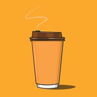 una taza de café fresco y fragante vector