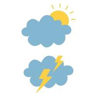 weather stickers illustration vector