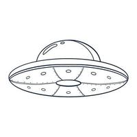 Line Art UFO Illustration vector