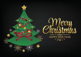 cute christmas tree merry christmas art vector