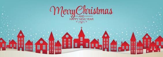 merry christmas big town banner vector