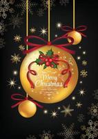 merry christmas christmas balls art vector