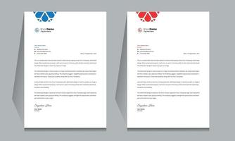 Letterhead format template, business clean letterhead design template. vector