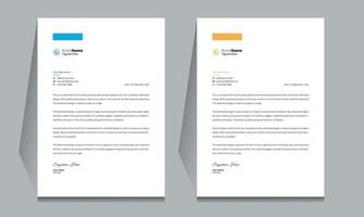 Letterhead format template, business clean letterhead design template. vector