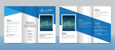 Business Brochure Template in Tri Fold Layout vector