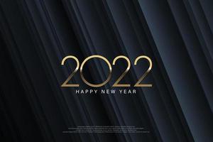 2022 Happy New Year elegant design. vector