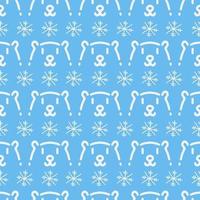 hipster seamless pattern with polar bear background. vector