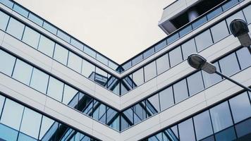 Perspective textured background of glass building photo