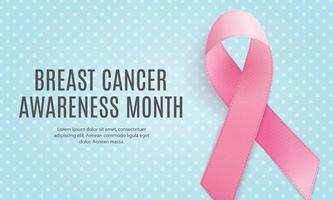 Breast Cancer Awareness Month Pink Ribbon Background vector