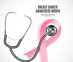 Breast Cancer Awareness Month Pink Ribbon Background