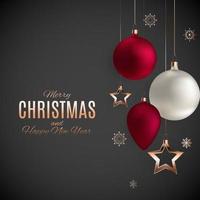 Merry Christmas and New Year Background. Vector Illustration