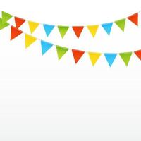 Party Background with Flags Vector Illustration