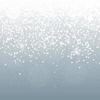 Falling Shining Snowflakes and Snow on Blue Background. Christmas, vector