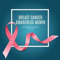 Breast Cancer Awareness Month Pink Ribbon Background vector