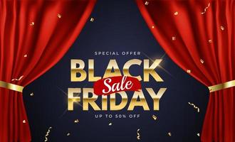 Black Friday Sale Banner Template. Vector Illustration