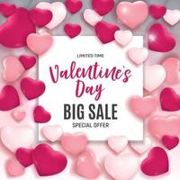 Valentine's Day Love and Feelings Sale Background Design.