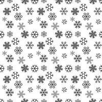 copos de nieve de Navidad sobre fondo blanco. patrón sin costuras. vector