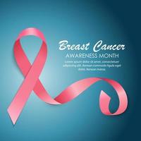 Breast Cancer Awareness Month Pink Ribbon Background vector