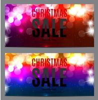 Christmas and New Year Sale Background, Discount Coupon Template. vector