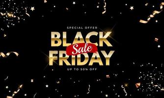 Black Friday Sale Banner Template. Vector Illustration