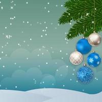 Merry Christmas and New Year Background. Vector Illustration