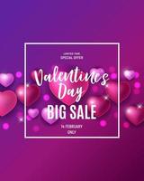 Valentine's Day Love and Feelings Sale Background Design. vector