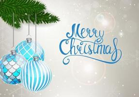 Merry Christmas and New Year Background. Vector Illustration