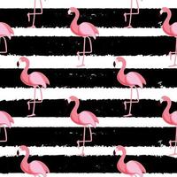 Cute Seamless Flamingo Pattern Vector Illustration