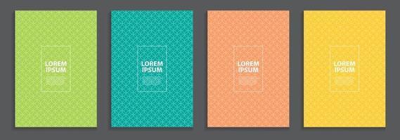 Collection Set of Simple Minimal Covers Business Template Design. vector