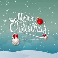 Merry Christmas and New Year Background. Vector Illustration