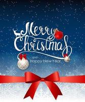 Merry Christmas and New Year Background. Vector Illustration