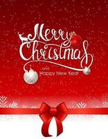 Merry Christmas and New Year Background. Vector Illustration