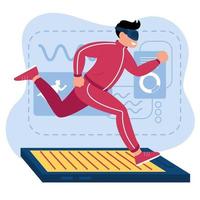 Virtual Run Workout vector