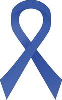Blue awareness ribbon. Colorectal cancer