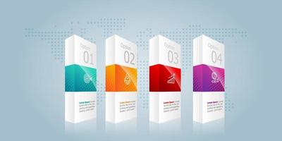 box horizontal infogrphics element presentation vector