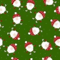 Seamless vector pattern with Christmas gnomes.