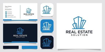 Real estate construction logo design inspiration. icon, business card vector
