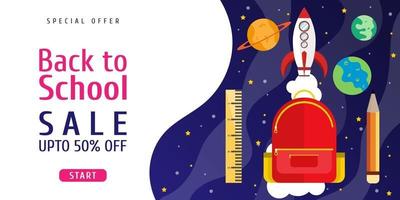 Back to school background with space design vector