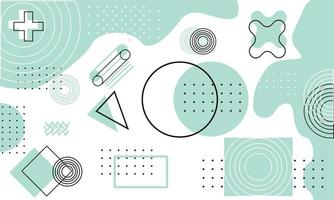 Modern and futuristic, geomatric wallpaper background with pastel blue vector