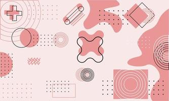 Fondo de papel tapiz geomátrico con rosa pastel femenino moderno vector