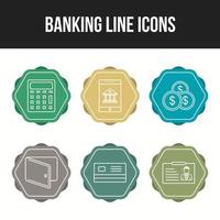 iconos bancarios para uso personal y comercial. vector