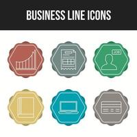 Beautiful 6 icons pack of business vector icons