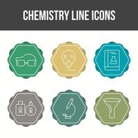 Unique Chemistry Line Vector Icon Set