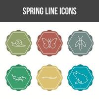 Unique Spring Vector Icon Set