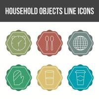 Unique Household Objects Vector Icon Set