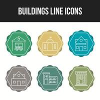 Unique Building and landmarks vector icon set