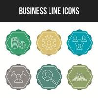 Beautiful 6 icons pack of business vector icons