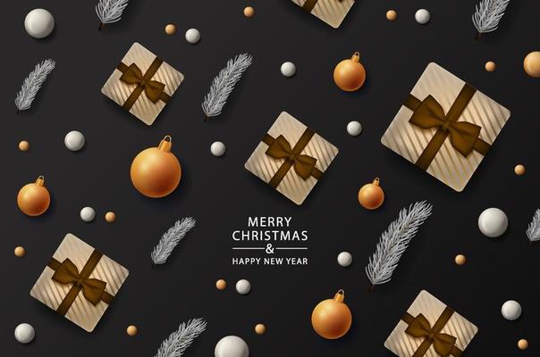 Xmas design banner with gifts