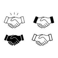 Business agreement handshake icon, friendly handshake icon vector