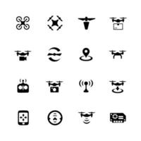 Simple Set of Drone Related Vector Icons.
